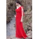 Sheath One-shoulder Floor Length Chiffon Sleeveless Bridesmaid Dress