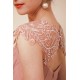 Dusty Pink Cap sleeves Chiffon Column Evening Dress
