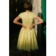 A-line Small Round Collar Knee Length Chiffon Bridesmaid Dress
