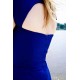 Sheath Wide Straps Knee Length Chiffon Backless Bridesmaid Dress