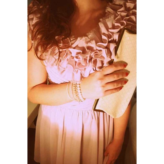 A-line Off-the-shoulder Knee Length Chiffon Bridesmaid Dress