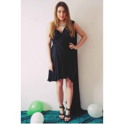 A-line Sweetheart One-shoulder Hi-low Length Chiffon Bridesmaid Dress