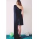 A-line Sweetheart One-shoulder Hi-low Length Chiffon Bridesmaid Dress