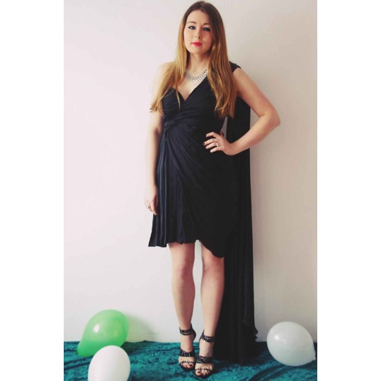 A-line Sweetheart One-shoulder Hi-low Length Chiffon Bridesmaid Dress