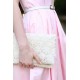 A-line Strapless Knee Length Chiffon Belt Bridesmaid Dress