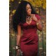 Sheath V-neck Knee Length Short Sleeves Bridesmaid Dress