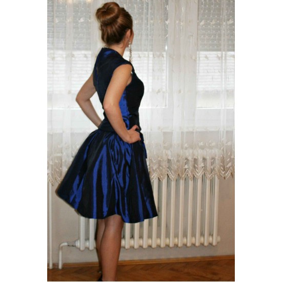 A-line Off-the-shoulder Knee Length Chiffon Sleeveless Bridesmaid Dress