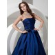 Gorgeous Bridesmaid Dresses Long Royal Blue Taffeta Evening Dress Floor Length Strapless A Line Pleated evening dress