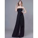 Stunning Black Jumpsuits Formal Evening Wedding Party Convertible Chiffon Long One Size Fits All Bridesmaid Dresses