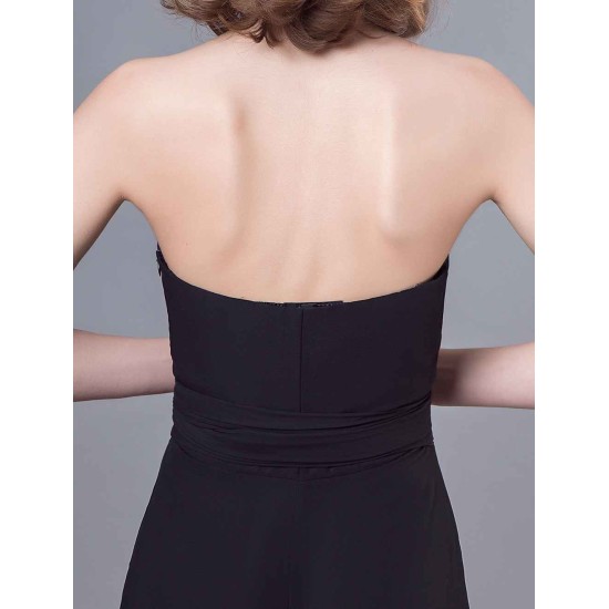 Stunning Black Jumpsuits Formal Evening Wedding Party Convertible Chiffon Long One Size Fits All Bridesmaid Dresses