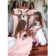 Off-the-Shoulder Mermaid Bridesmaid Dress Long With Split