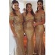 Sequins Off-the-Shoulder Mermaid Long Bridesmaid Dress