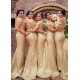 Sequins Off-the-Shoulder Mermaid Long Bridesmaid Dress