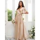 V-Neck Elegant Short Sleeves Bridesmaid Dresses