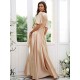 V-Neck Elegant Short Sleeves Bridesmaid Dresses