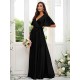 V-Neck Elegant Short Sleeves Bridesmaid Dresses