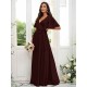V-Neck Elegant Short Sleeves Bridesmaid Dresses