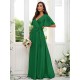 V-Neck Elegant Short Sleeves Bridesmaid Dresses