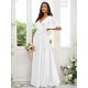 V-Neck Elegant Short Sleeves Bridesmaid Dresses