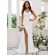 Gorgeous V-Neck Ruched Sleeveless Bridesmaid Dresses