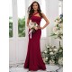 Designer Ruffles One Shoulder Sleeveless Bridesmaid Dresses