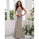 Designer Ruffles One Shoulder Sleeveless Bridesmaid Dresses