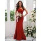 Designer Ruffles One Shoulder Sleeveless Bridesmaid Dresses