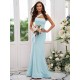 Designer Ruffles One Shoulder Sleeveless Bridesmaid Dresses