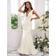 Mermaid Gorgeous Jersey Ruched V-neck Sleeveless Bridesmaid Dresses