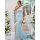 One Shoulder Classic Ruched Sleeveless Bridesmaid Dresses