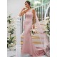One Shoulder Classic Ruched Sleeveless Bridesmaid Dresses