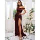 Beautiful Ruched Off-the-Shoulder Sleeveless Bridesmaid Dresses