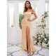 Beautiful Ruched Off-the-Shoulder Sleeveless Bridesmaid Dresses
