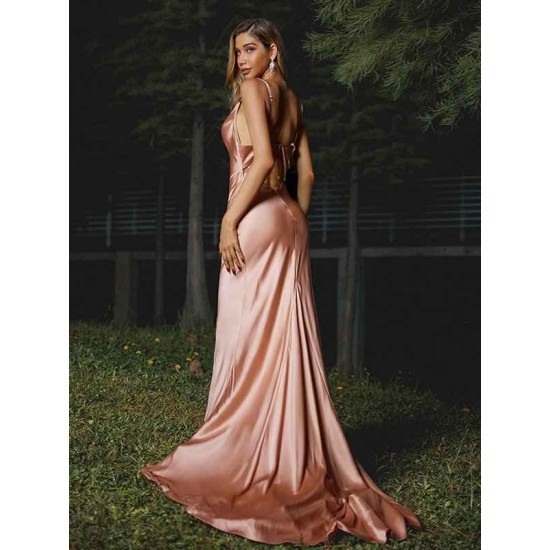 Beautiful Ruched Spaghetti Straps Sleeveless Bridesmaid Dresses