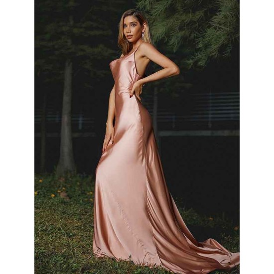 Beautiful Ruched Spaghetti Straps Sleeveless Bridesmaid Dresses
