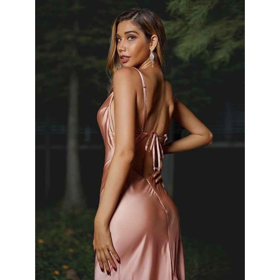 Beautiful Ruched Spaghetti Straps Sleeveless Bridesmaid Dresses