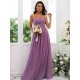 Classy Ruched Chiffon V-neck Sleeveless Bridesmaid Dresses