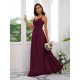 Classy Ruched Chiffon V-neck Sleeveless Bridesmaid Dresses