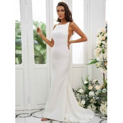 Designer Ruffles Square Sleeveless Bridesmaid Dresses