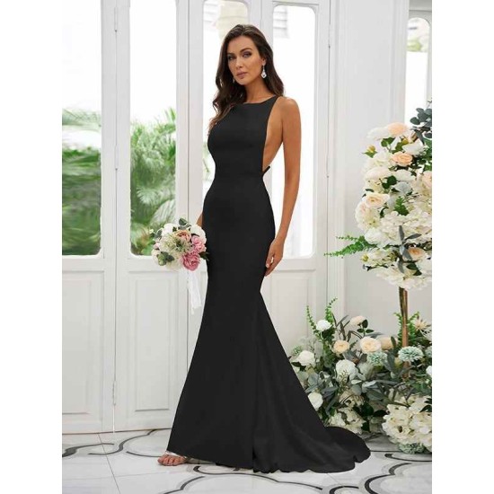 Designer Ruffles Square Sleeveless Bridesmaid Dresses