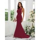 Designer Ruffles Square Sleeveless Bridesmaid Dresses