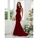 Designer Ruffles Square Sleeveless Bridesmaid Dresses