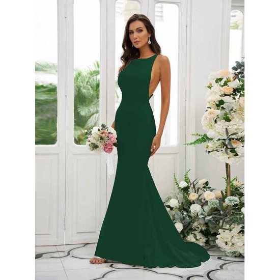 Designer Ruffles Square Sleeveless Bridesmaid Dresses