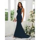 Designer Ruffles Square Sleeveless Bridesmaid Dresses