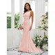 Designer Ruffles Square Sleeveless Bridesmaid Dresses