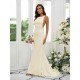 Designer Ruffles Square Sleeveless Bridesmaid Dresses
