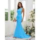 Designer Ruffles Square Sleeveless Bridesmaid Dresses