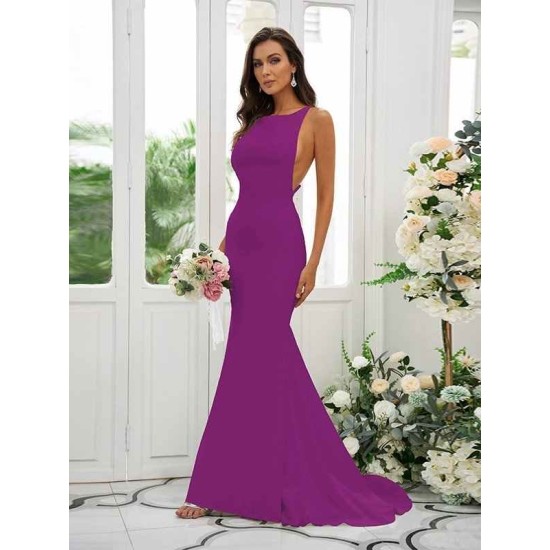 Designer Ruffles Square Sleeveless Bridesmaid Dresses