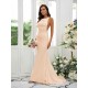 Designer Ruffles Square Sleeveless Bridesmaid Dresses