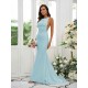 Designer Ruffles Square Sleeveless Bridesmaid Dresses